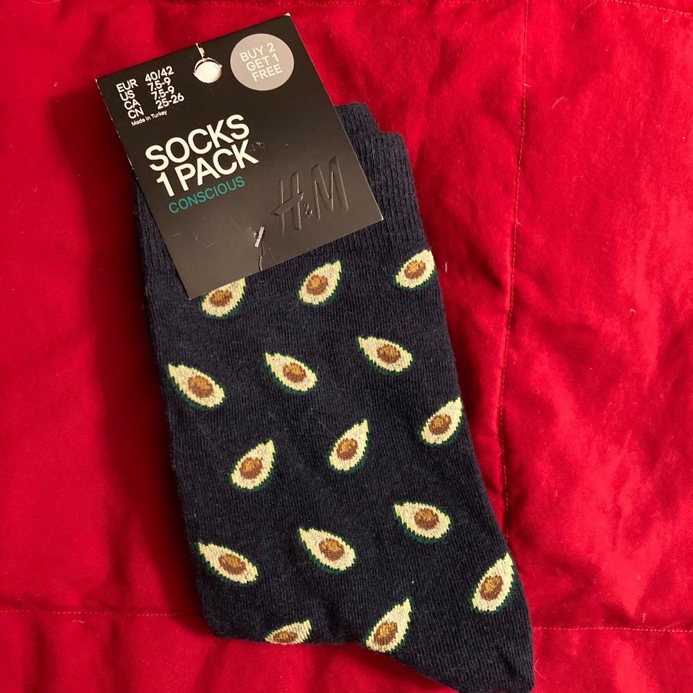 NWT H&M Avocado Socks